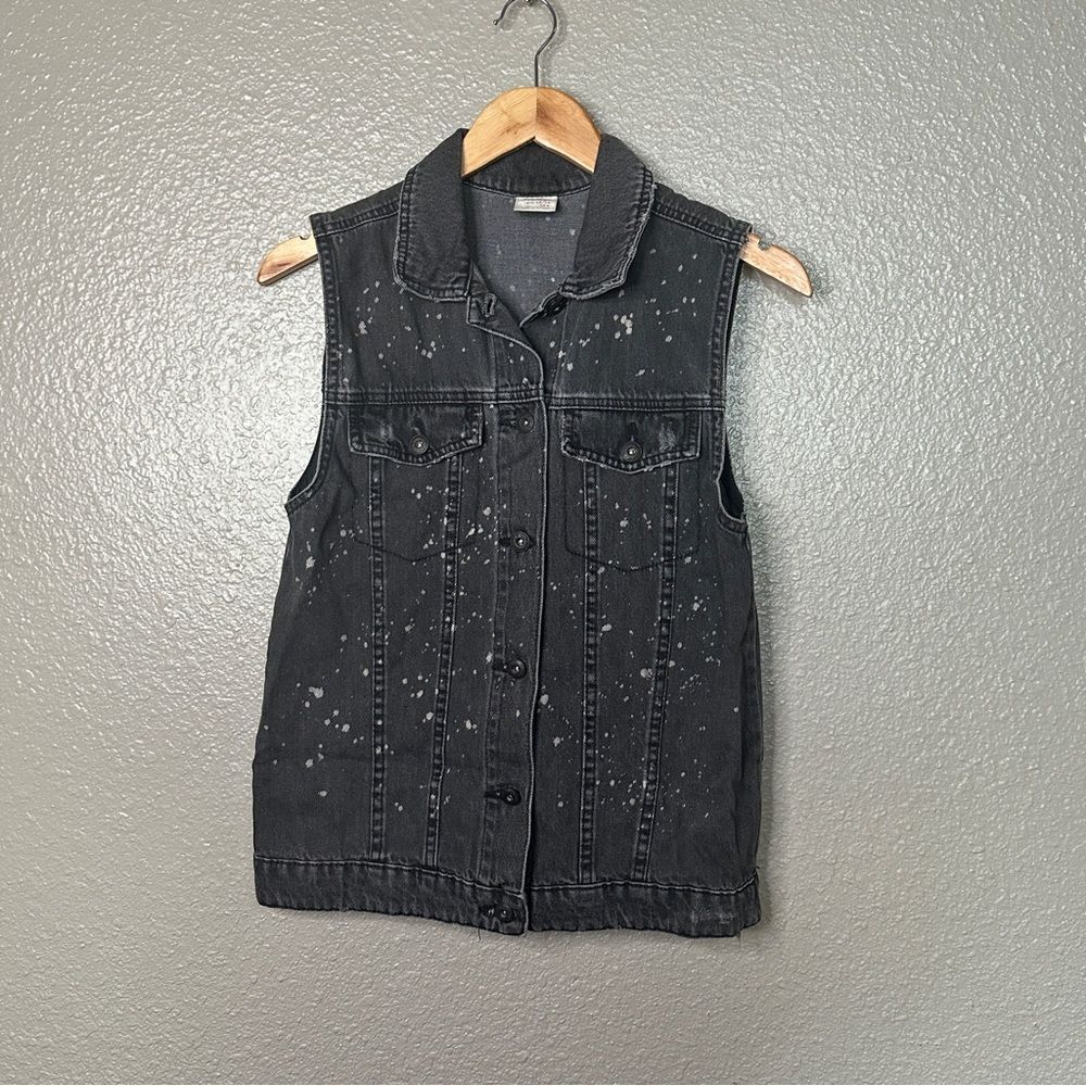 Zara Girls black denim vest Size 13/14